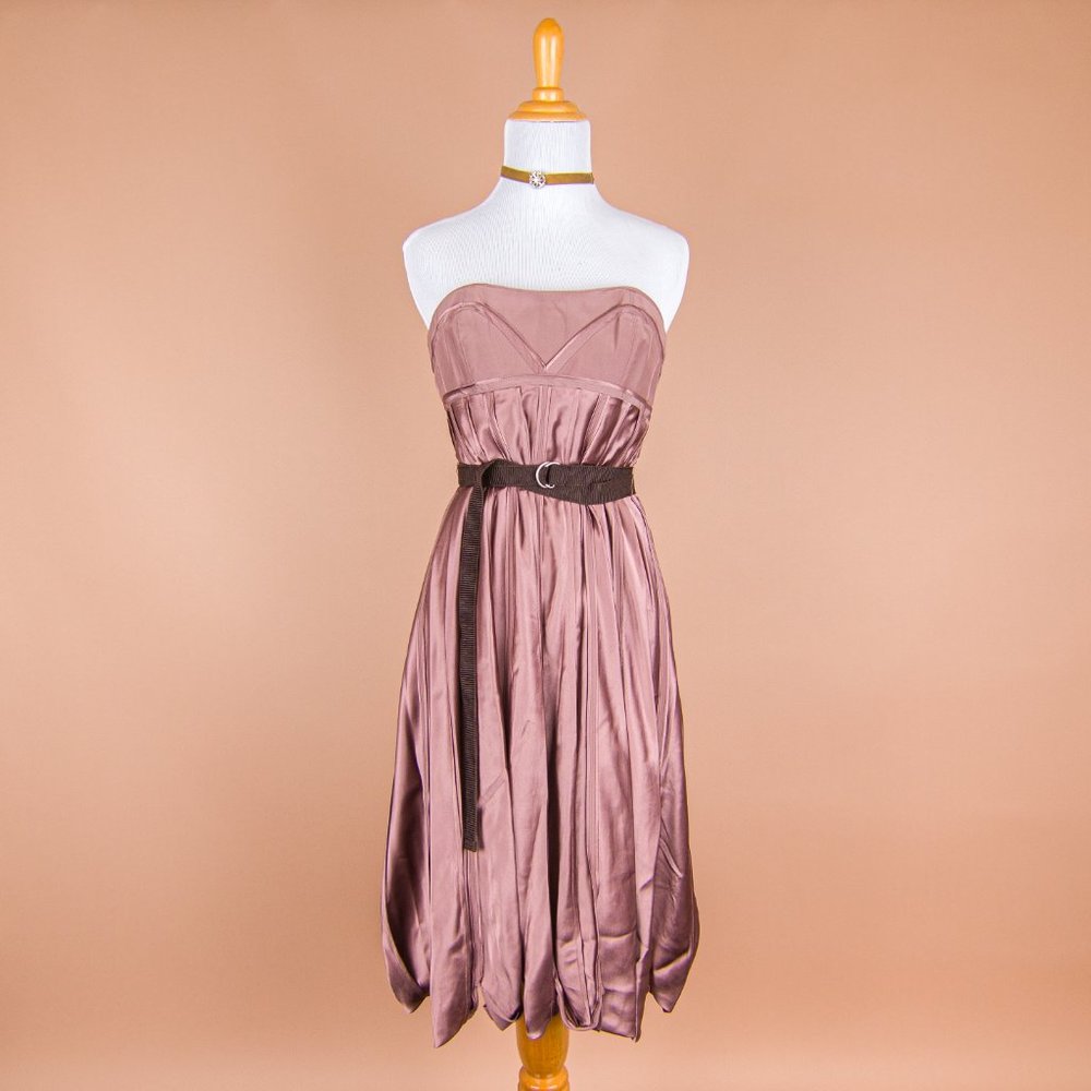 2008 NWT BCBG Runway Strapless Silk Dress
